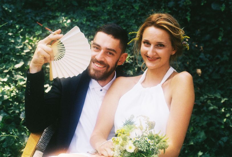 A & T wedding on film